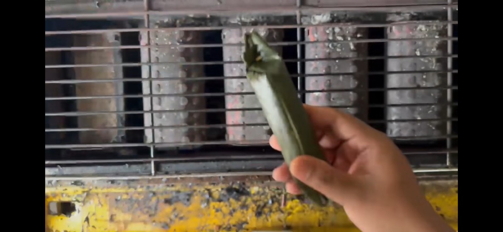 Dibungkus daun pisang dan dibakar